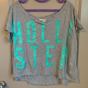 Oversized off the shoulder Hollister shirt